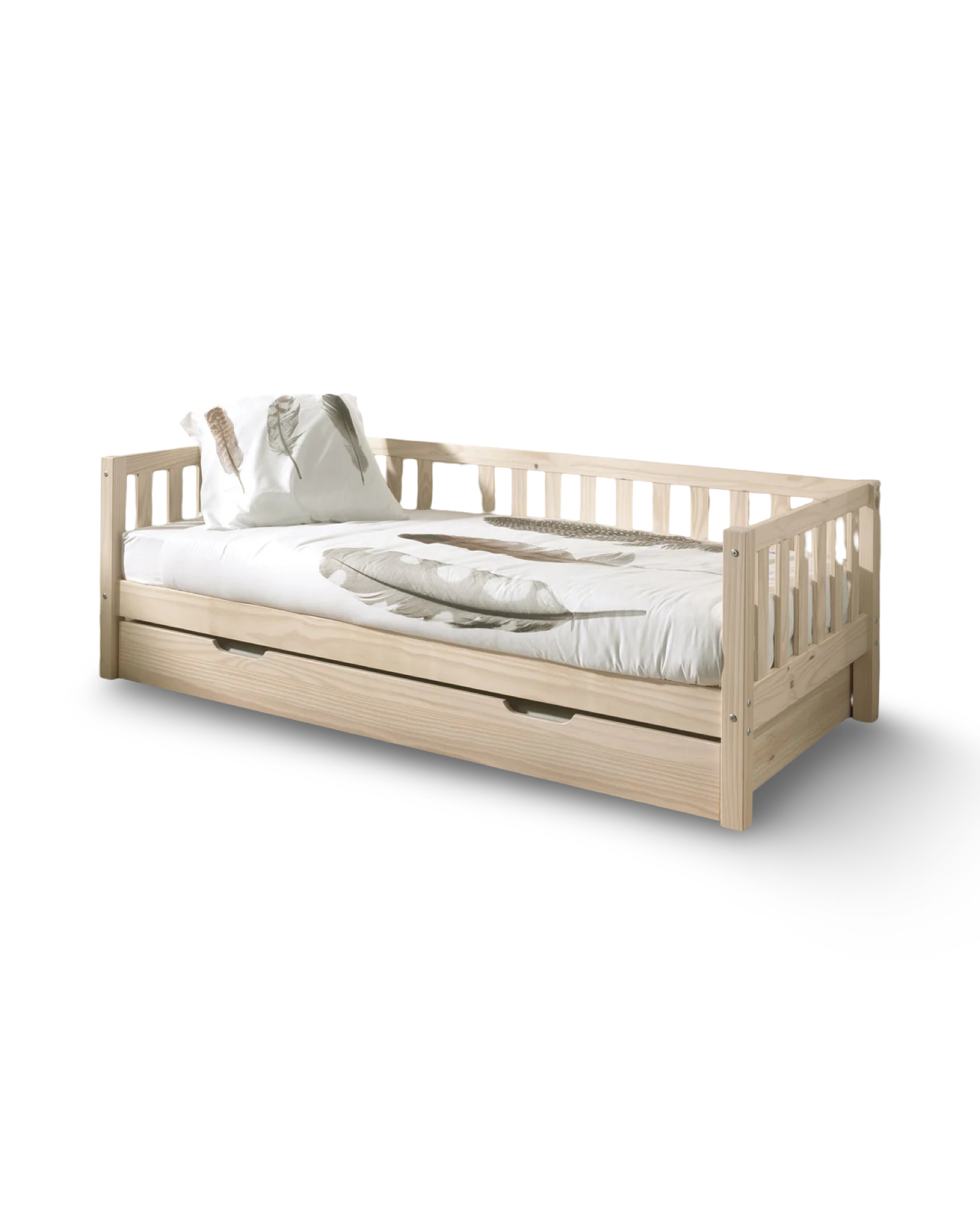 Fritz Captain Bed with a pull out bed / Ξύλινο μονό κρεβάτι με 2ο συρόμενο
