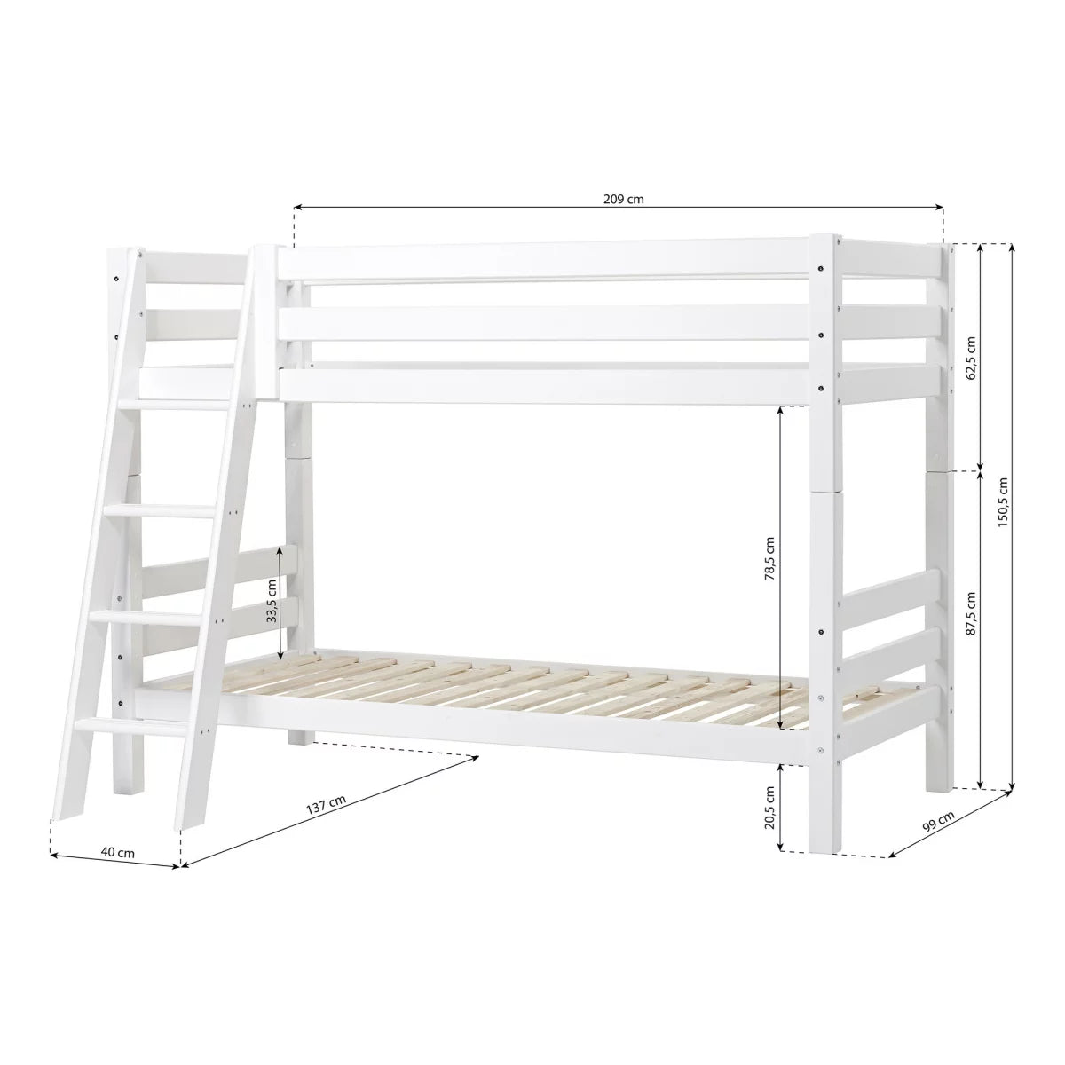 Eco Luxury Bunk Bed / Διπλή κουκέτα κανονικού ύψους