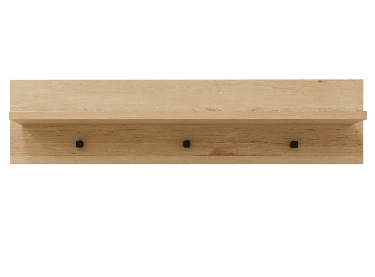 Shelf Fay Natural/Matt Black / Κρεμάστρα τοίχου