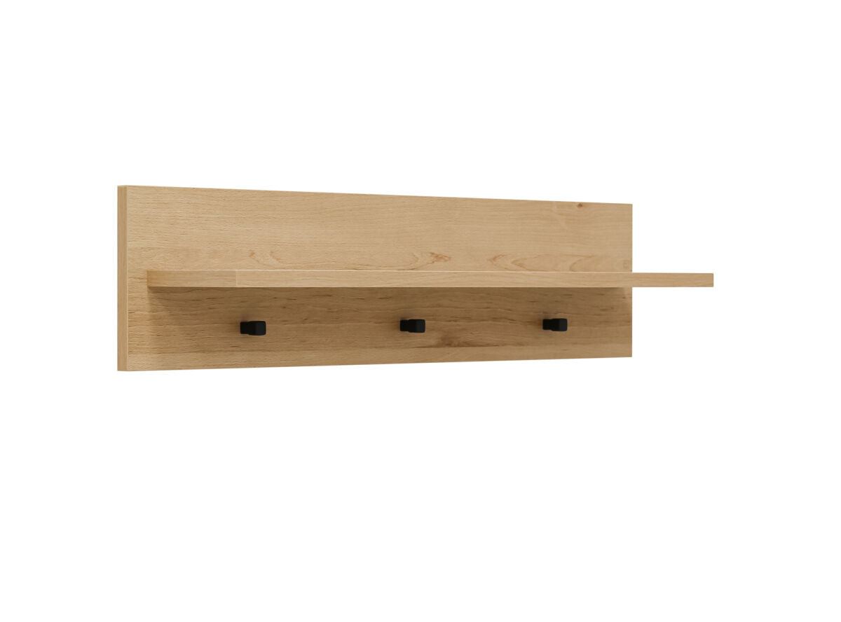 Shelf Fay Natural/Matt Black / Κρεμάστρα τοίχου