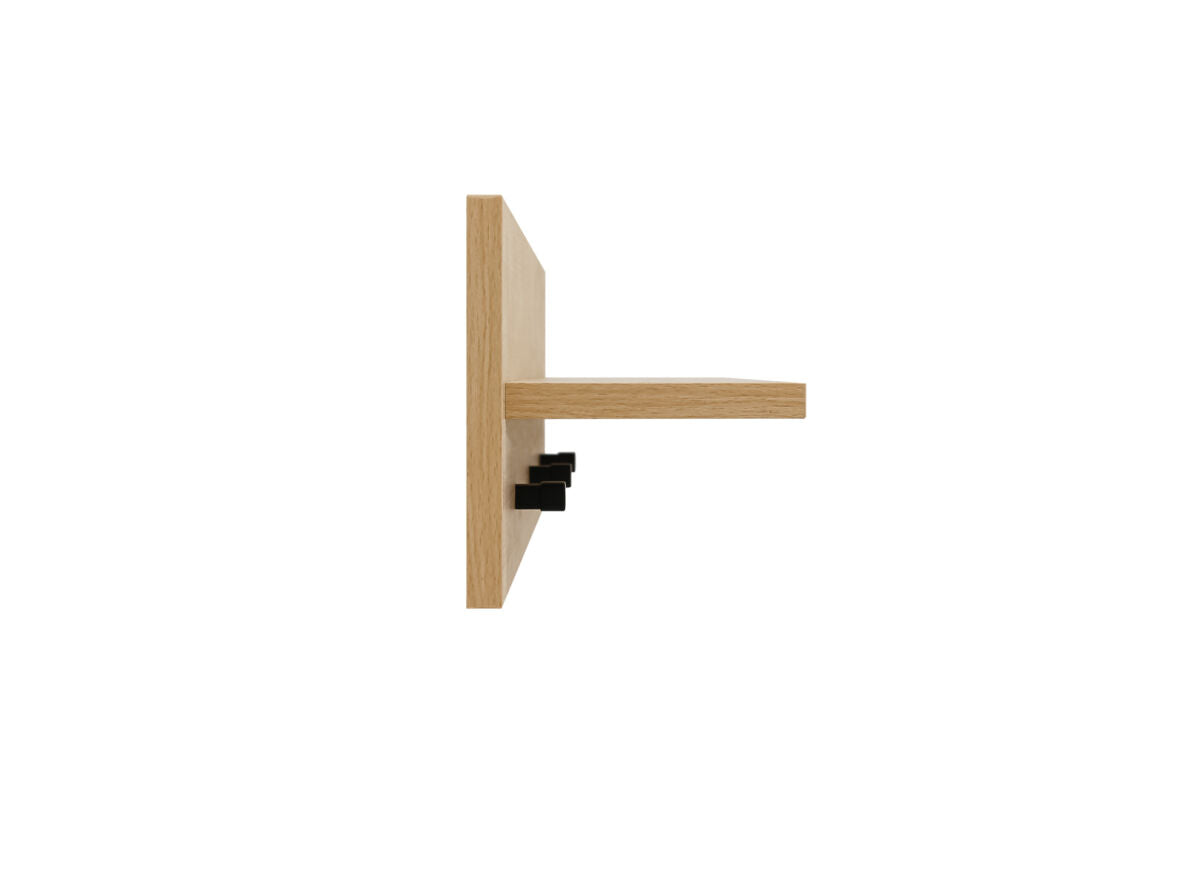Shelf Fay Natural/Matt Black / Κρεμάστρα τοίχου