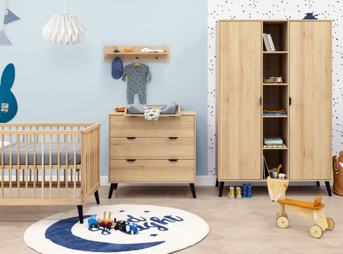 Shelf Fay Natural/Matt Black / Κρεμάστρα τοίχου