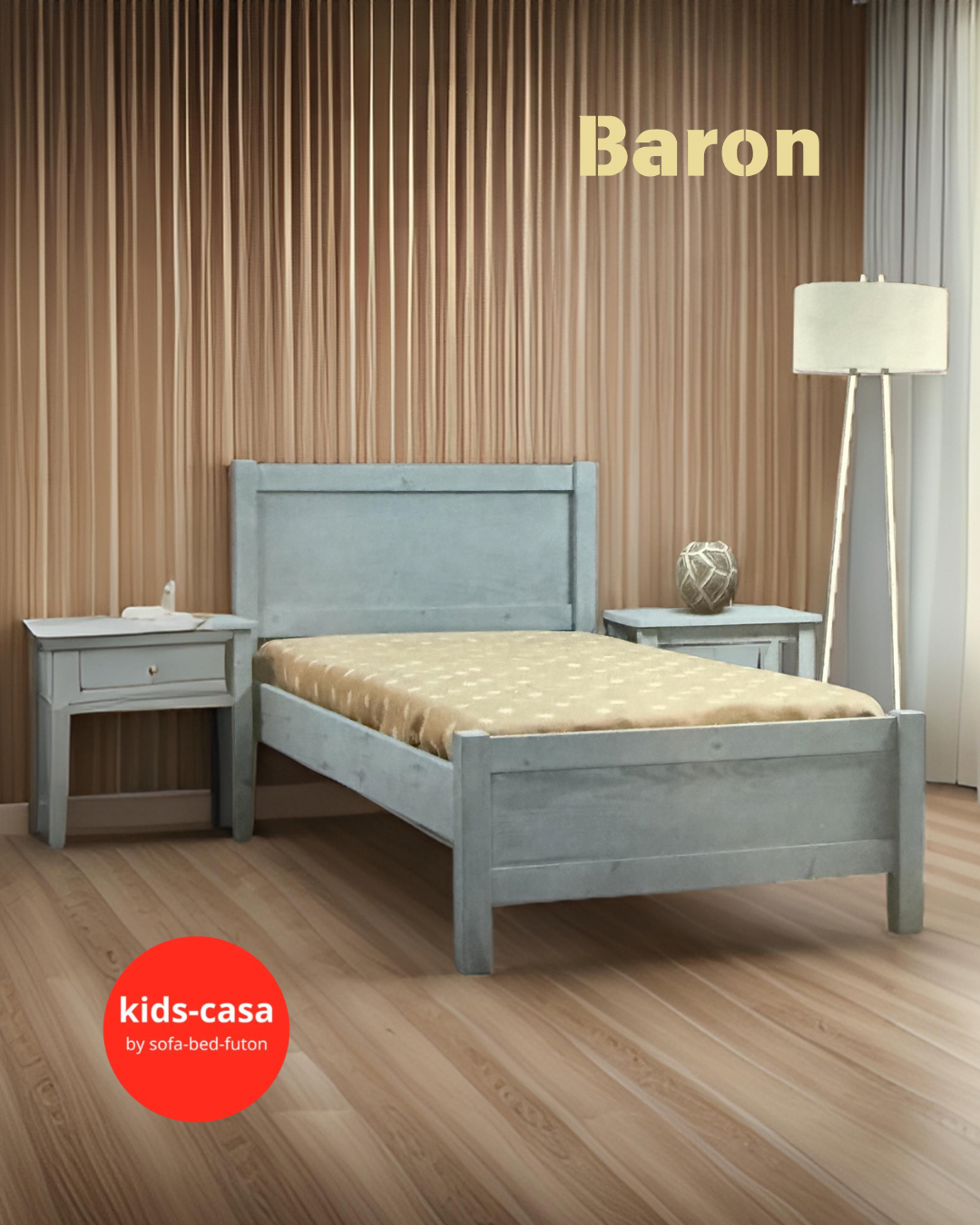 Baron Bed / Κρεβάτι πεύκο μασίφ 