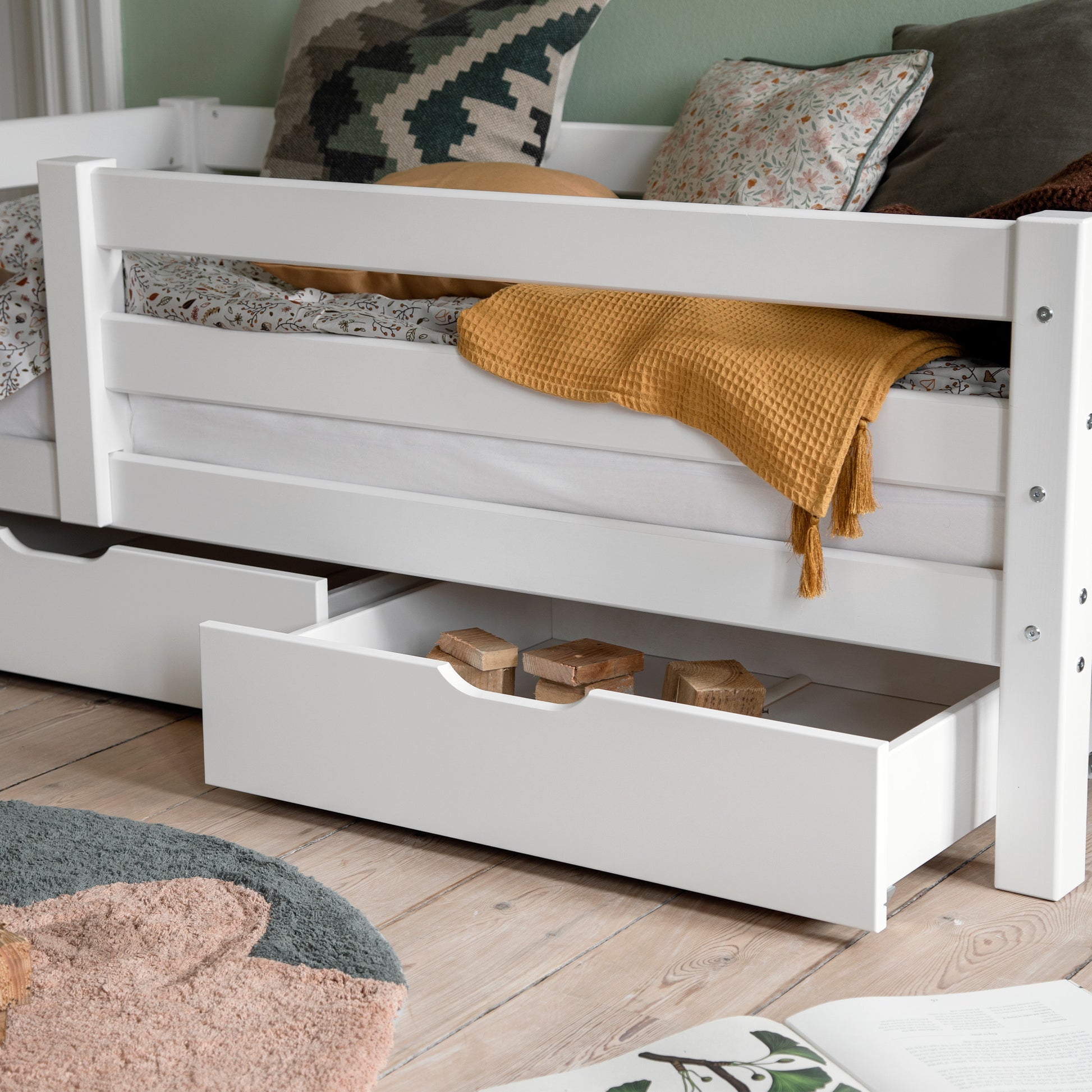 Eco Luxury Junior Bed safery rail 3/4 / Κρεβάτι με πλάτη και Προστατευτικό 