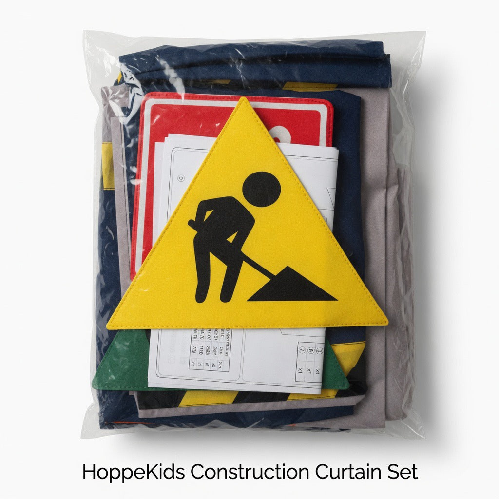 Construction Curtain / σετ κουρτίνες κουκέτας