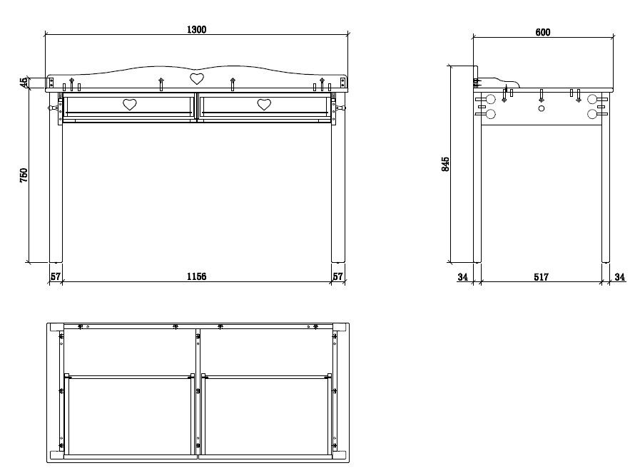 Amori Desk White / Γραφείο λευκό