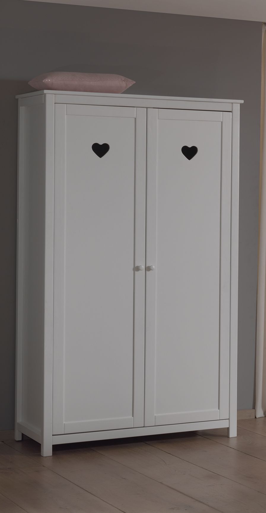 Amori 2 Door Wardrobe / Ντουλάπα λευκή με 2 φύλλα