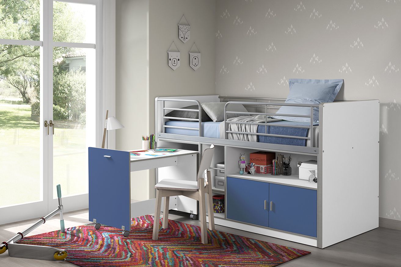 Bonny Bunk Bed / Κρεβάτι-κουκέτα με συρόμενο γραφείο
