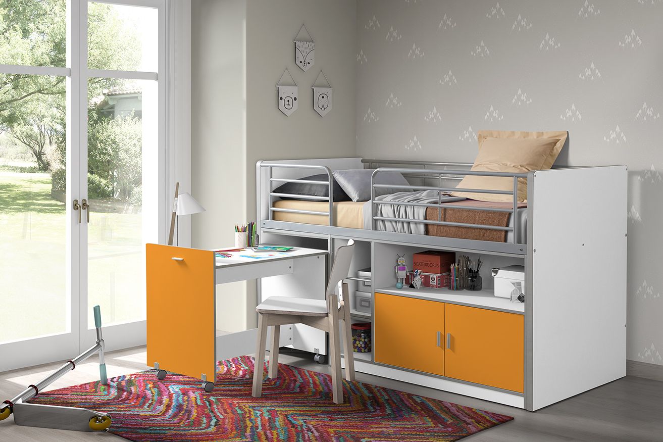 Bonny Bunk Bed / Κρεβάτι-κουκέτα με συρόμενο γραφείο
