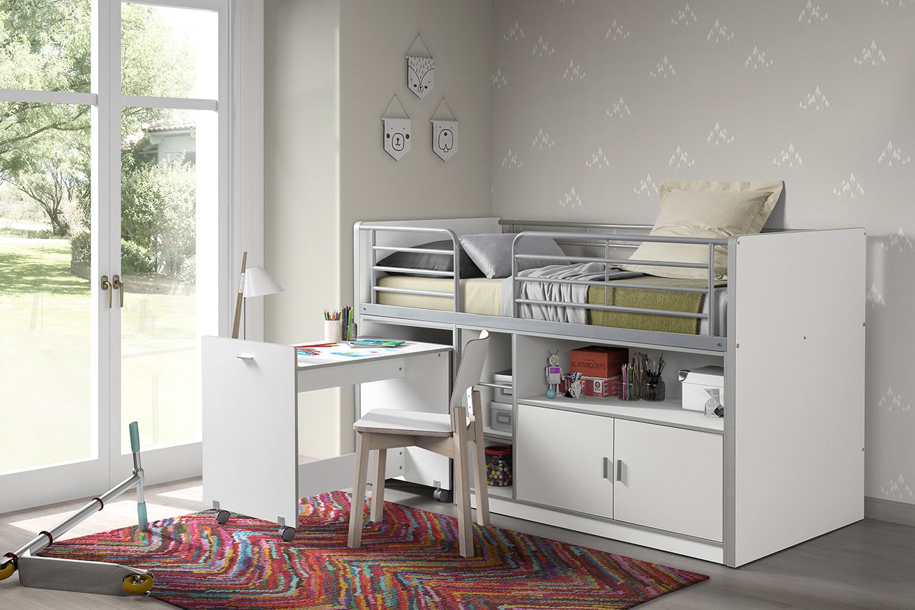 Bonny Bunk Bed / Κρεβάτι-κουκέτα με συρόμενο γραφείο