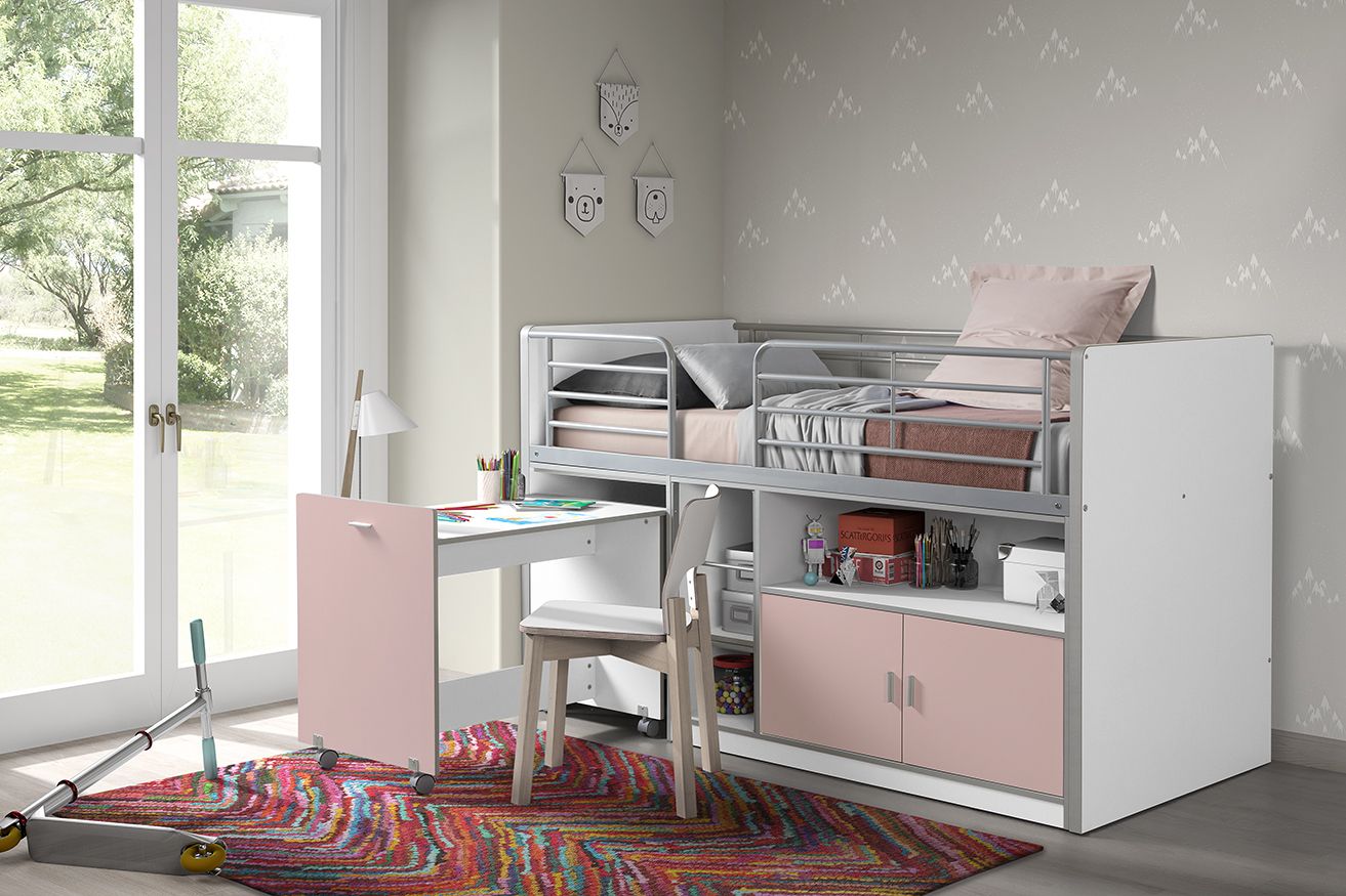 Bonny Bunk Bed / Κρεβάτι-κουκέτα με συρόμενο γραφείο