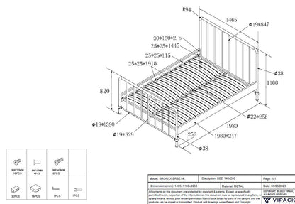 Bronxx Bed 140 / Διπλό παιδικό-εφηβικό κρεβάτι