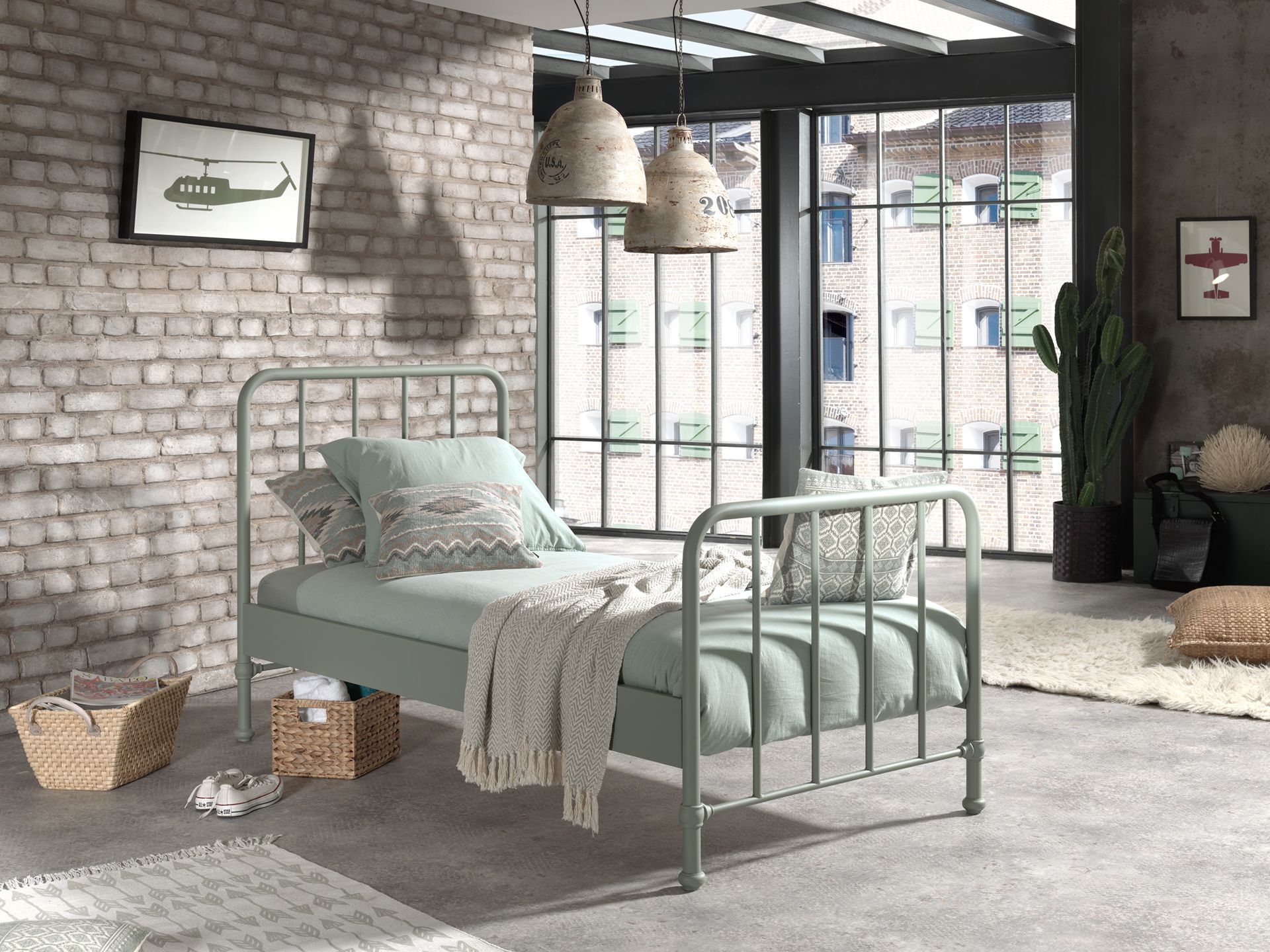 Bronxx Bed / Μονό μεταλλικό κρεβάτι 