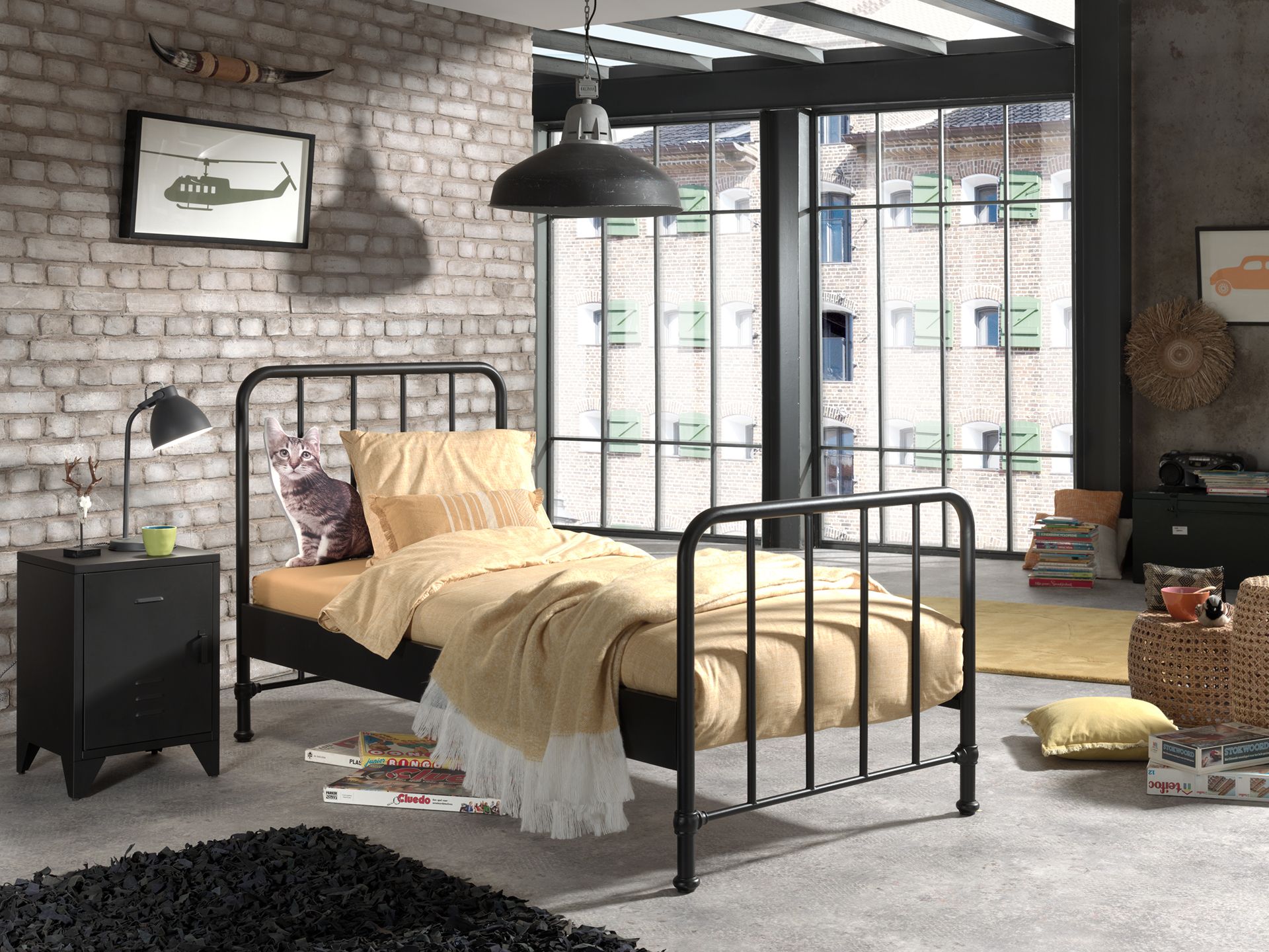 Bronxx Bed / Μονό μεταλλικό κρεβάτι 