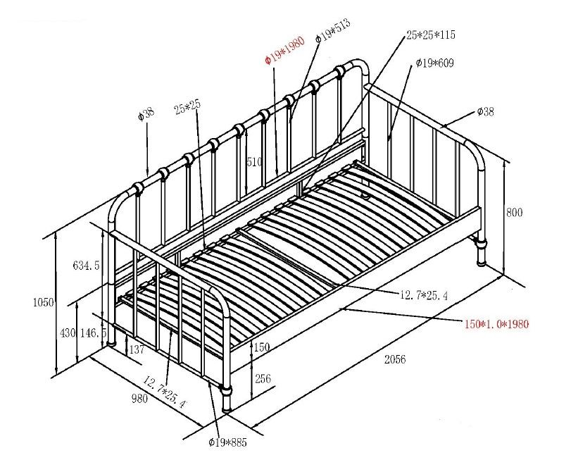 Bronxx Cabin Bed / Κρεβάτι με πλάτη