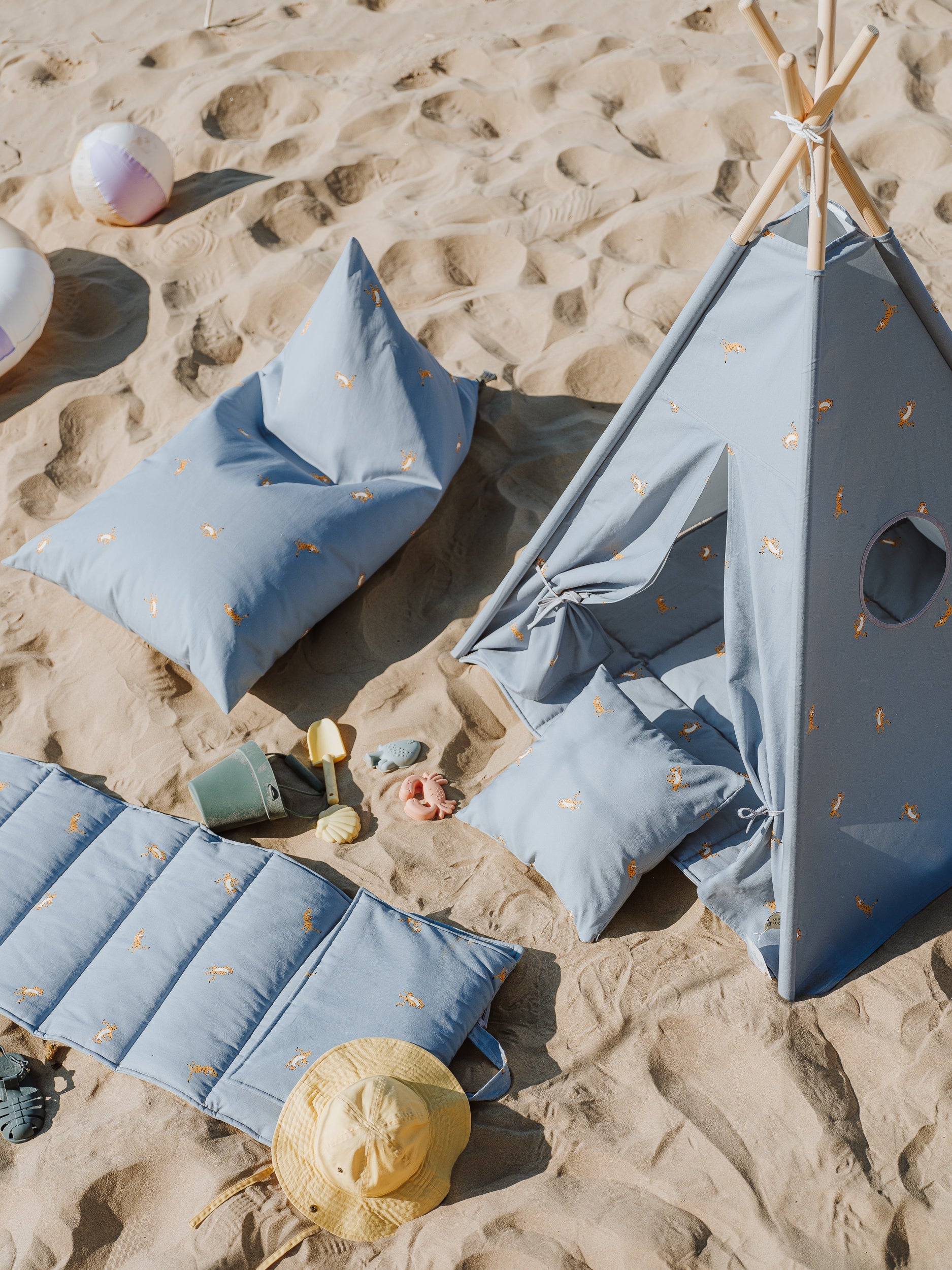 Blue Tiger Teepee Set / Σετ Σκηνής Παιχνιδιού 