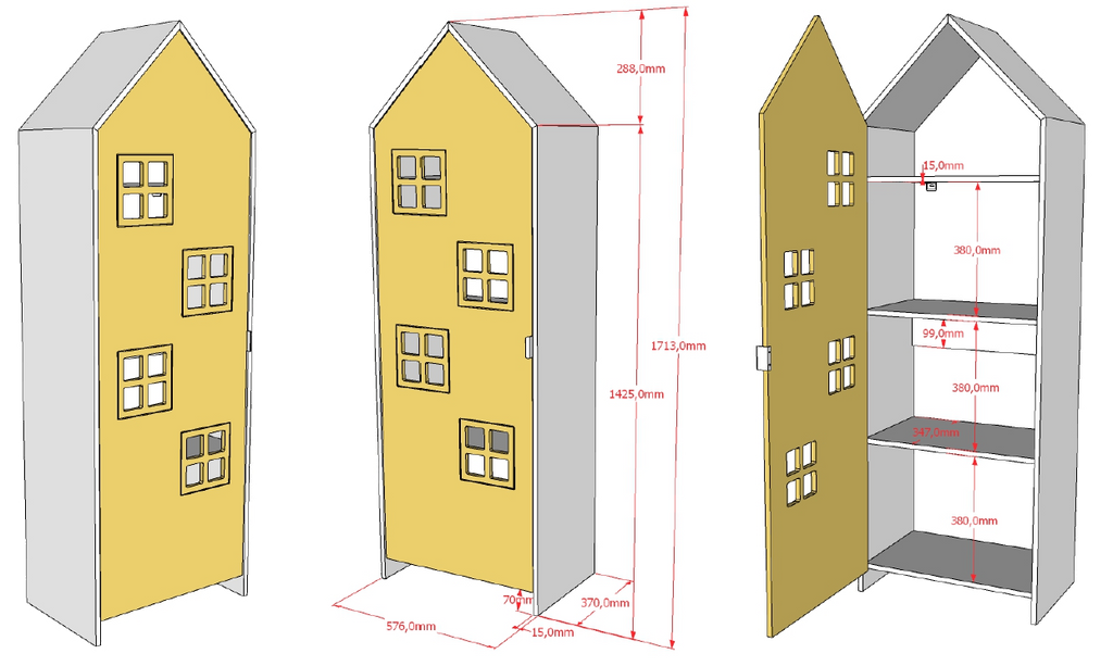 CASAMI BRUGES WARDROBE  / Παιδική Ντουλάπα με πόρτα-ΕΤΟΙΜΟΠΑΡΑΔΟΤΗ*