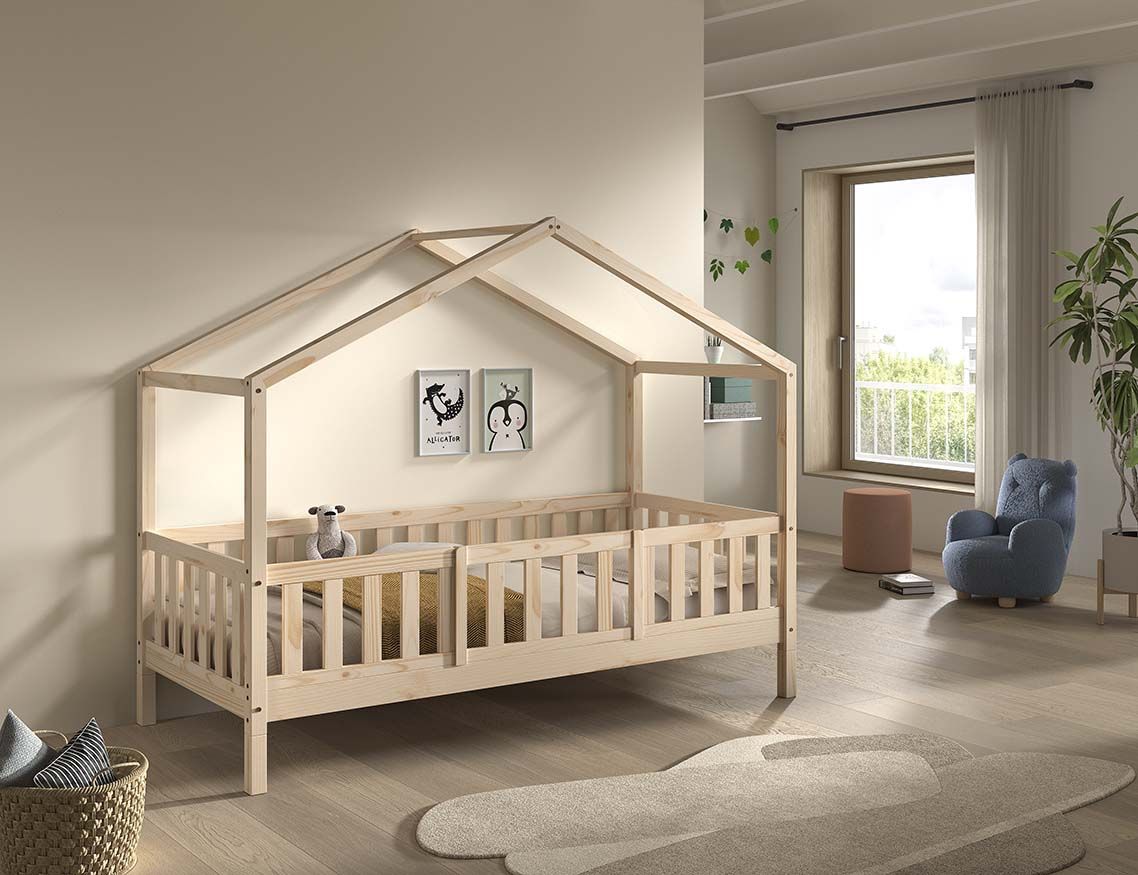 Dallas House Bed Vipack / Κρεβάτι-σπιτάκι μασίφ