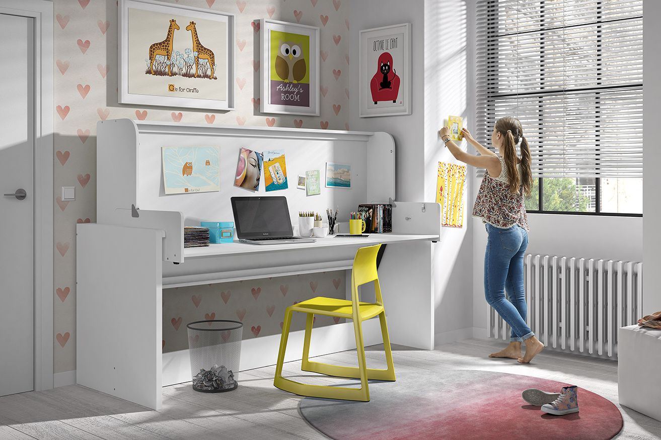 DENVER DESKBED 90 X 200 CM WHITE / Κουκέτα-Γραφείο