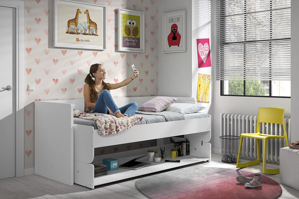 DENVER DESKBED 90 X 200 CM WHITE / Κουκέτα-Γραφείο