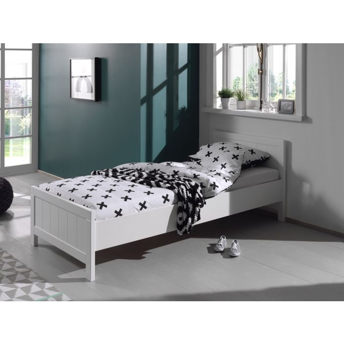 Erik / Κρεβάτι μονό σε λάκα με ανατομικές τάβλες