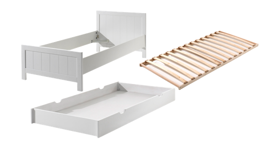 Erik Bed with Drawer-Bed Vipack / Μονό κρεβάτι με συρόμενο