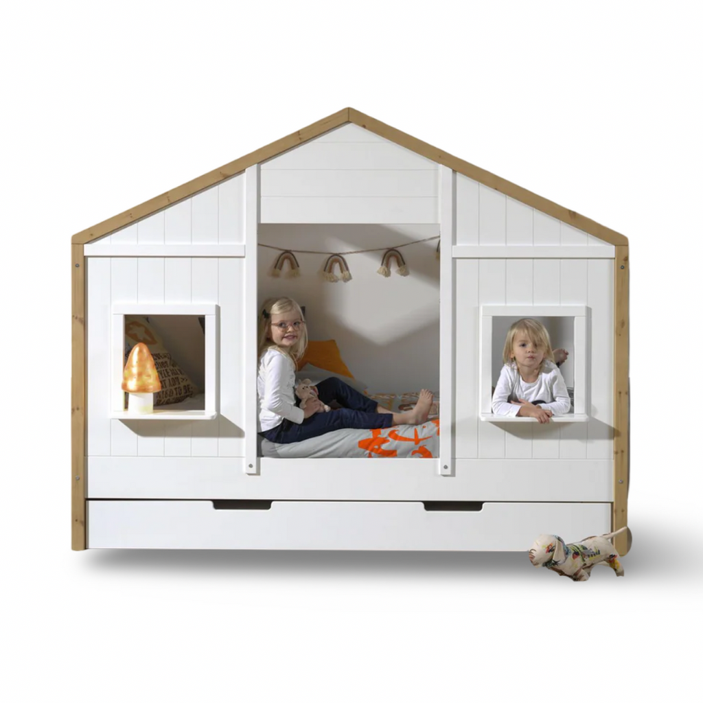 Babs House bed with extra drawer-bed / Κρεβάτι σπιτάκι με έξτρα συρτάρι-κρεβάτι