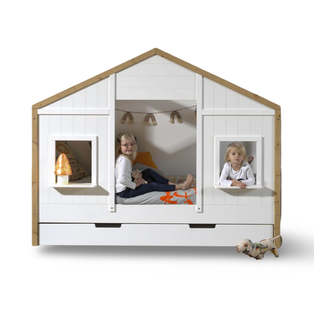 Babs House bed with extra drawer-bed / Κρεβάτι σπιτάκι με έξτρα συρτάρι-κρεβάτι