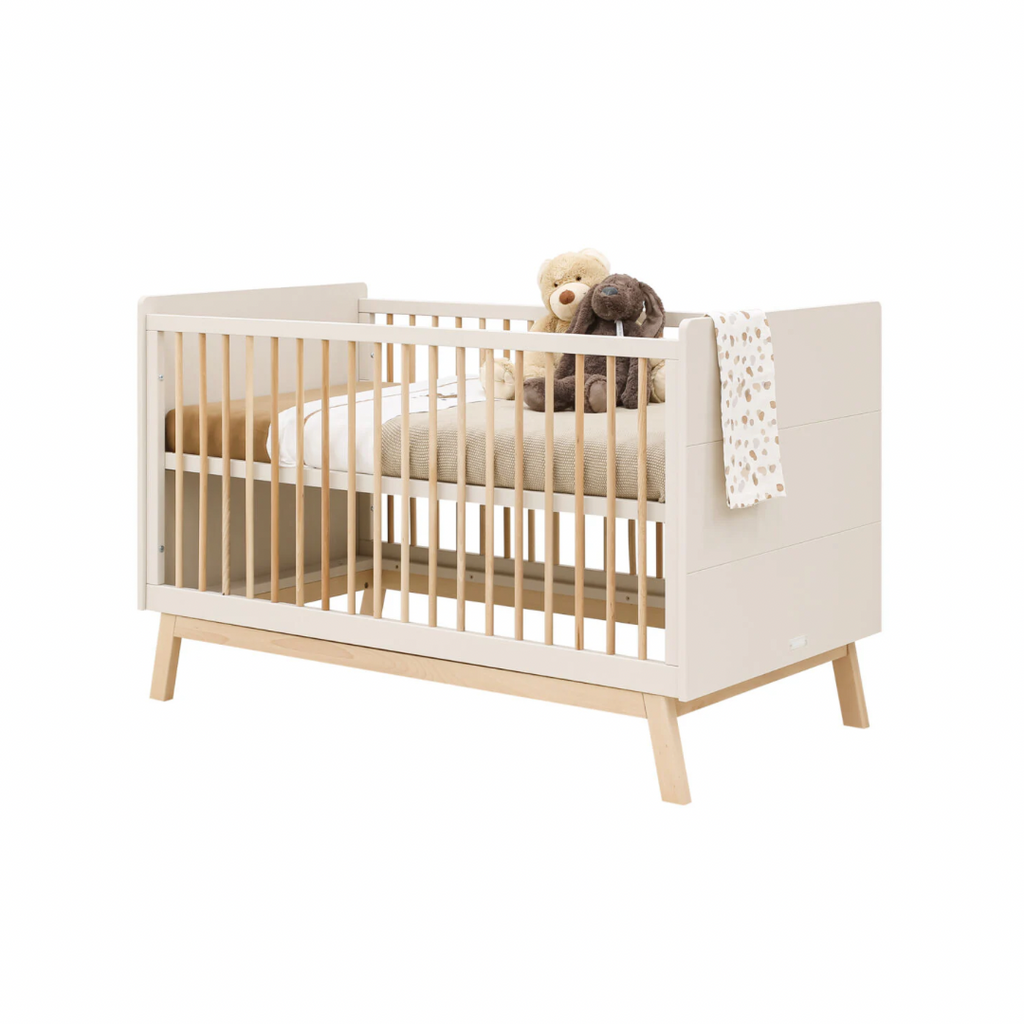 Lines 2 piece nursery furniture set with bench bed Dune/Natural / Βρεφικό Σετ
