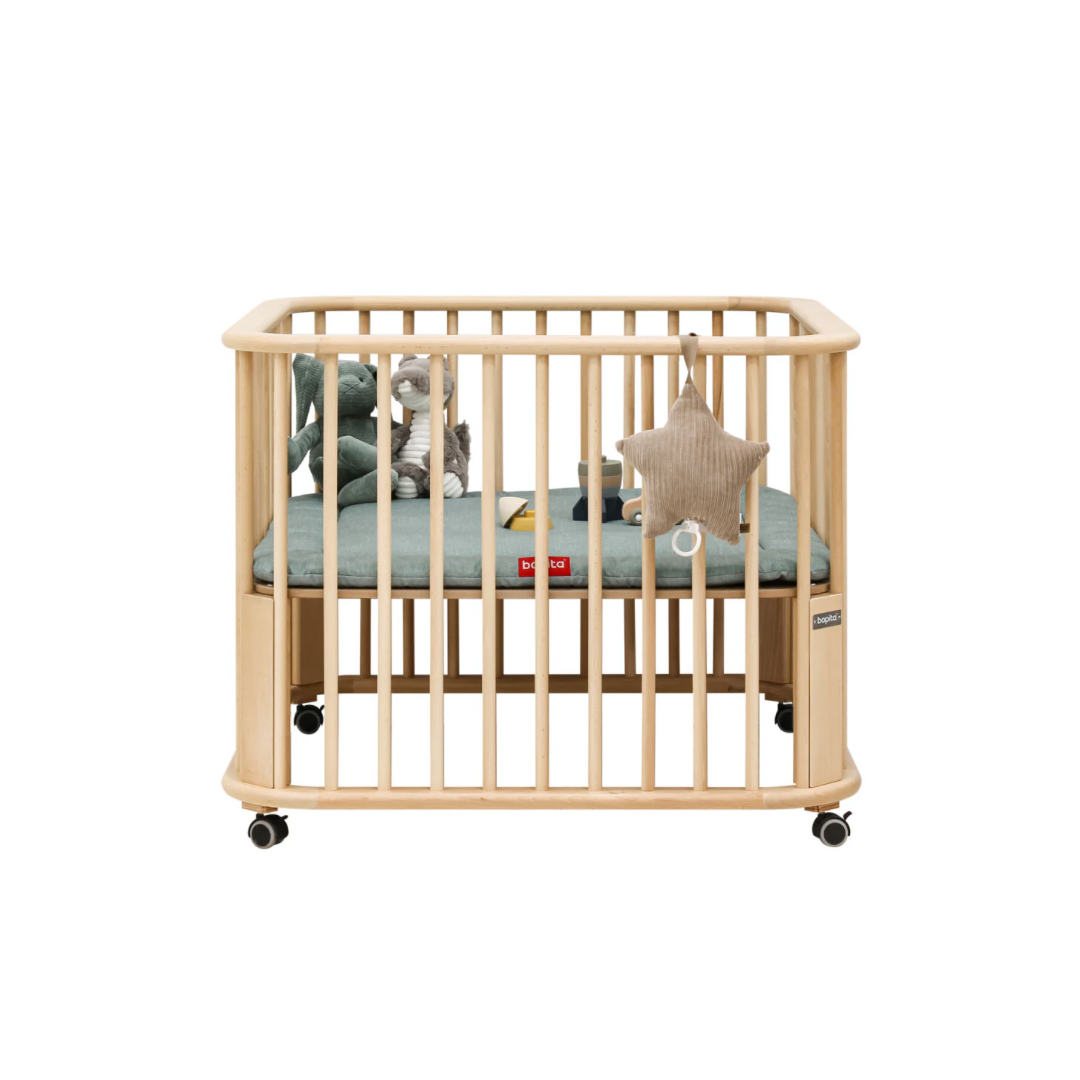 Playpen Caro incl. wheels / Παρκάκι μωρού οξιά