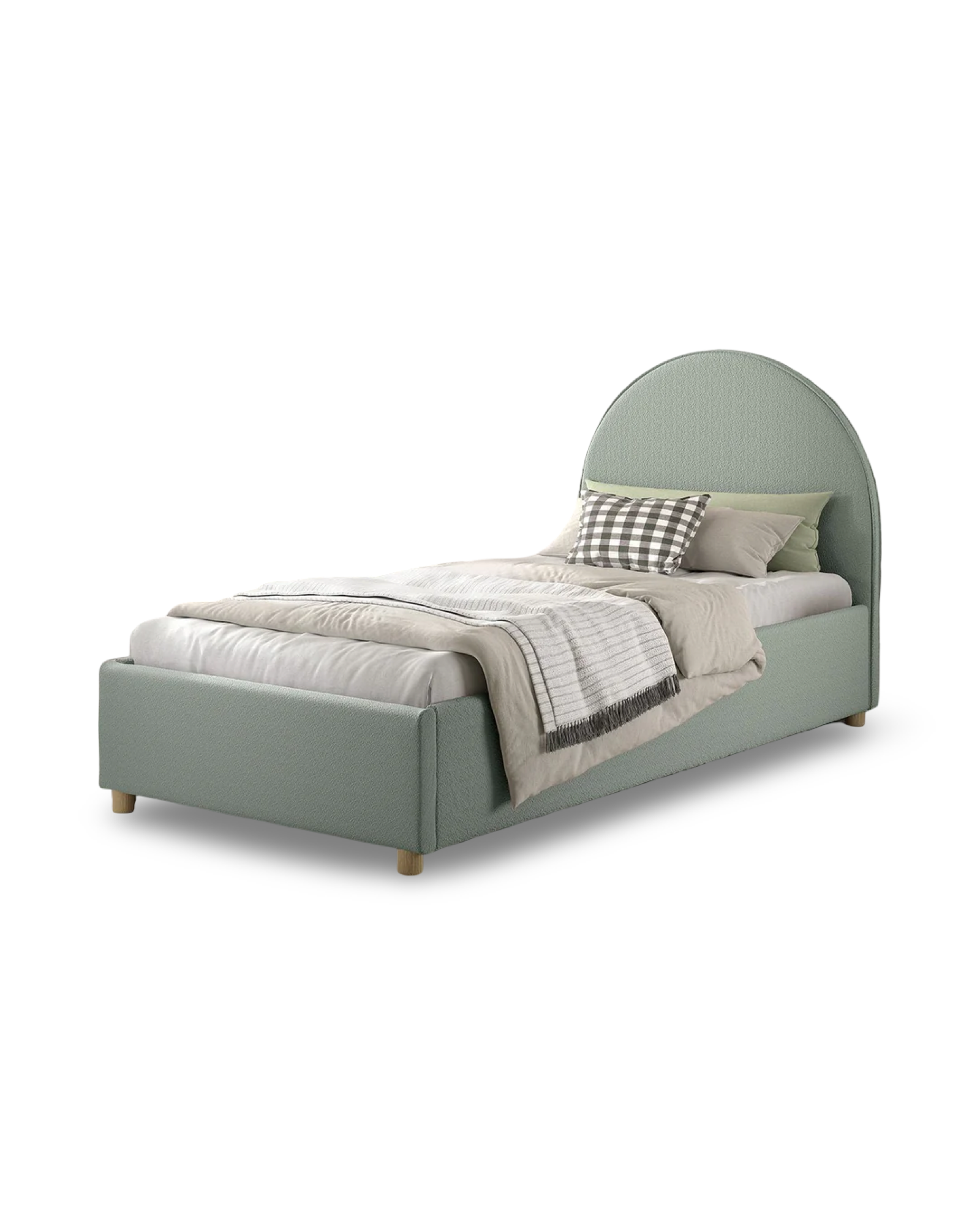 Clara Bed Storage. / Μονό ντυμένο κρεβάτι με αποθήκη