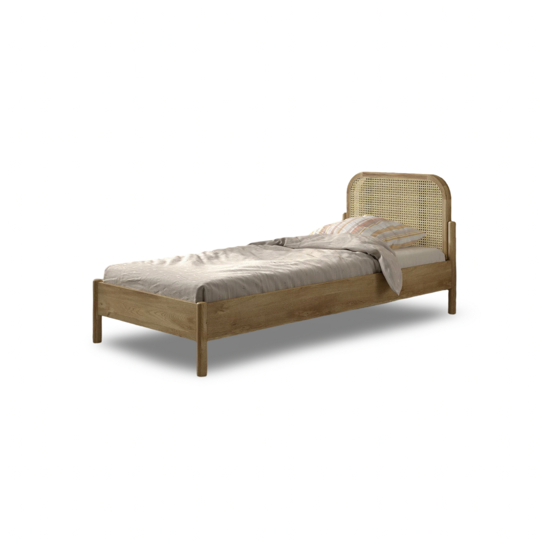 Jade Bed Rattan-Oak / Ξύλινο κρεβάτι