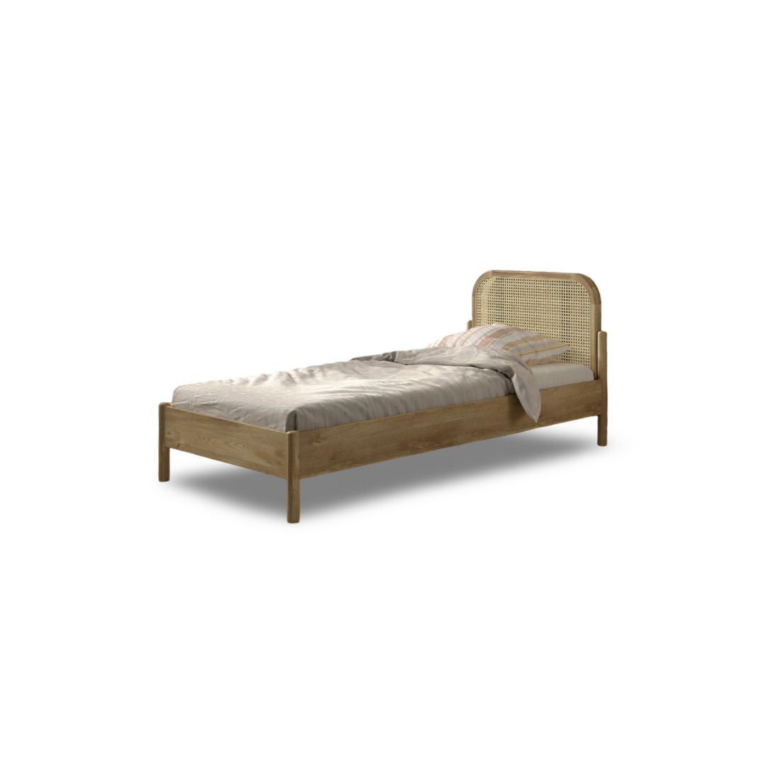 Jade Bed Rattan-Oak / Ξύλινο κρεβάτι
