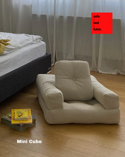 Mini Cube / children's armchair-futon bed