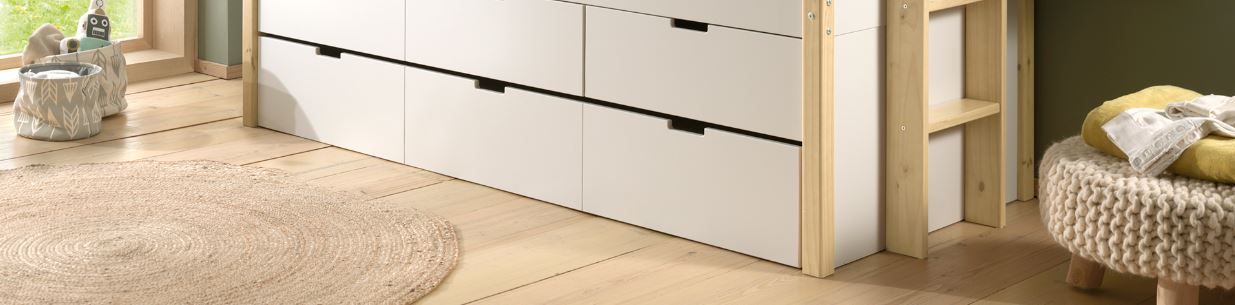 Margrit Bunk Bed with Drawers & Extra Bed / Κουκέτα με συρτάρια και έξτρα κρεβάτι