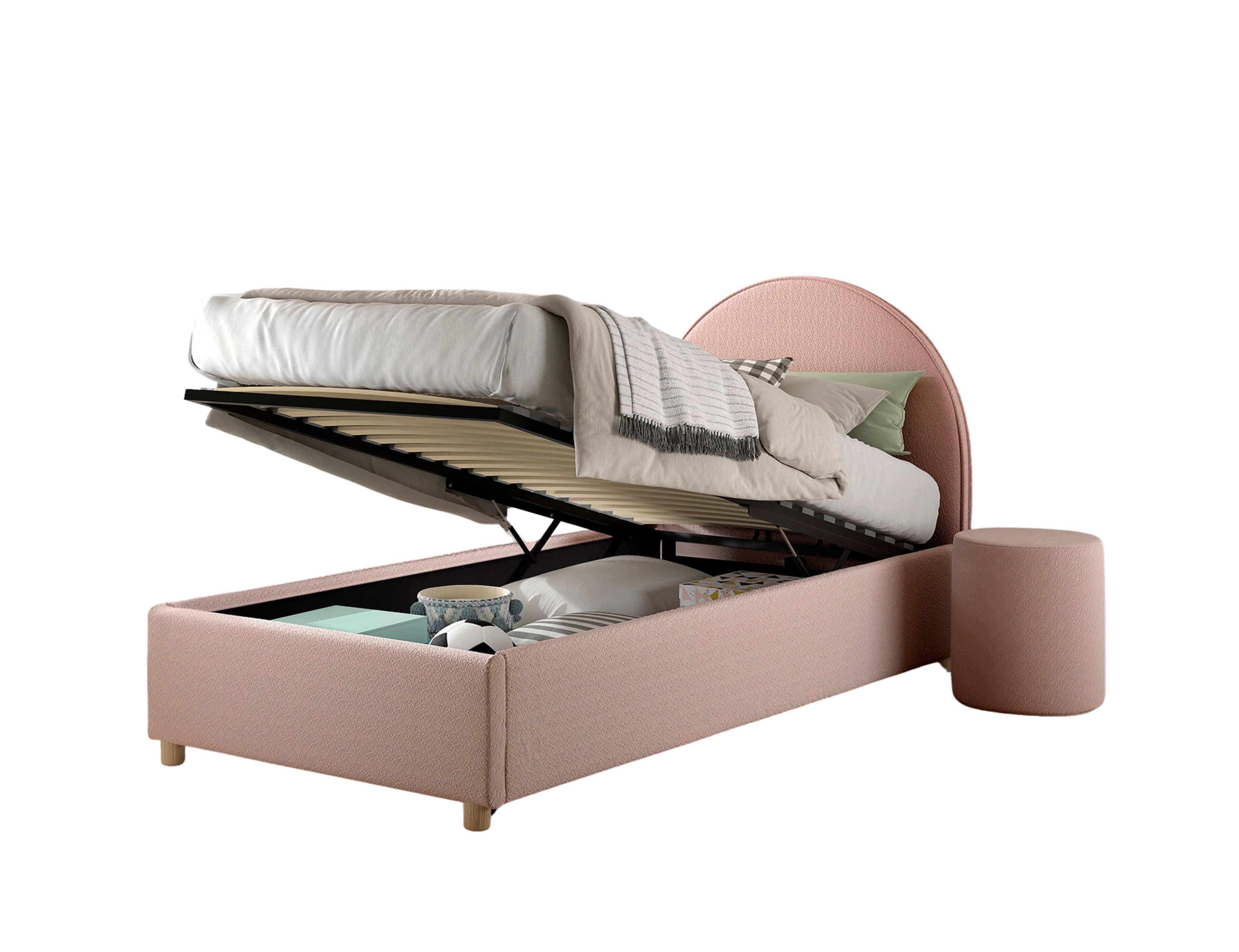 Clara Bed Storage. / Μονό ντυμένο κρεβάτι με αποθήκη