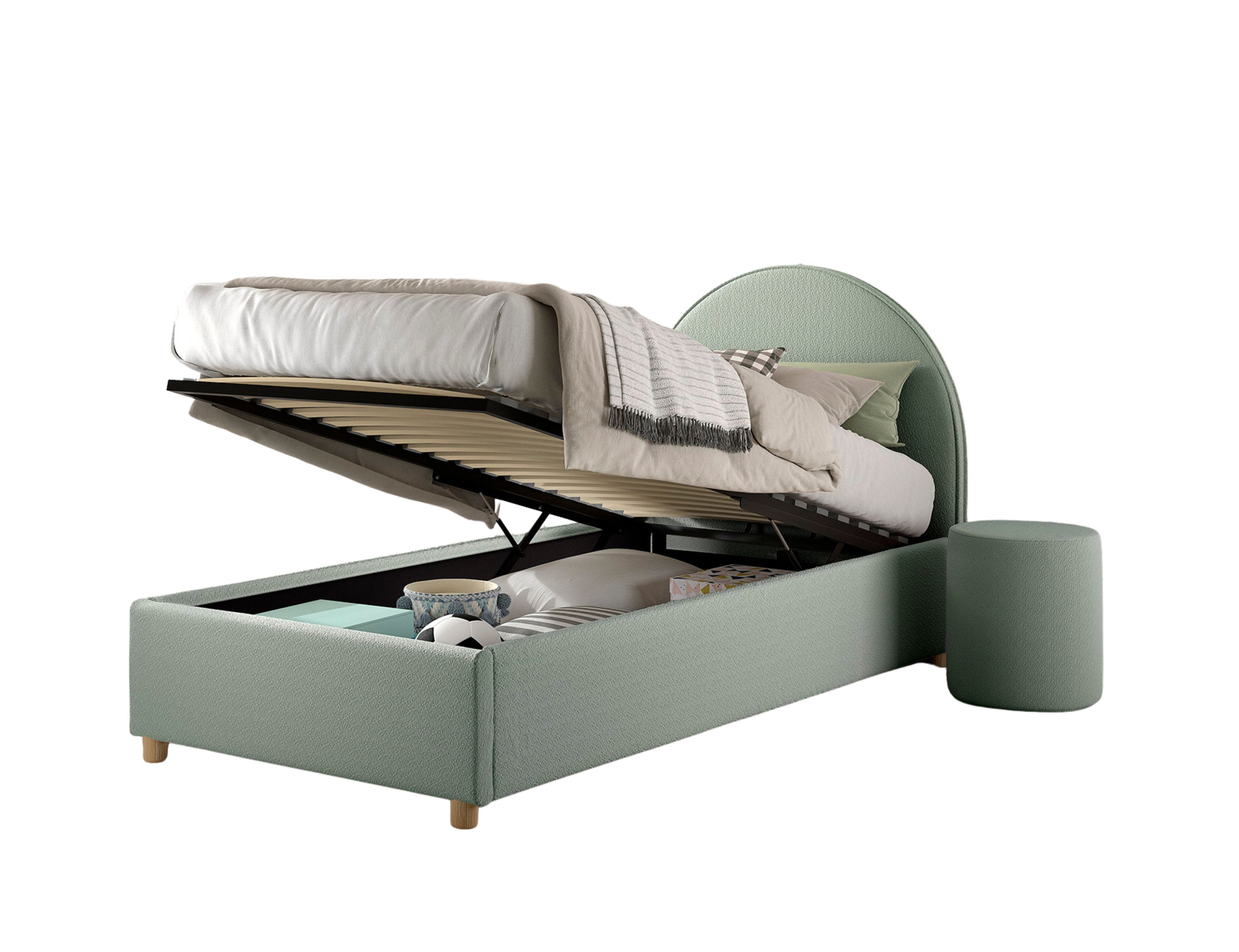 Clara Bed Storage. / Μονό ντυμένο κρεβάτι με αποθήκη