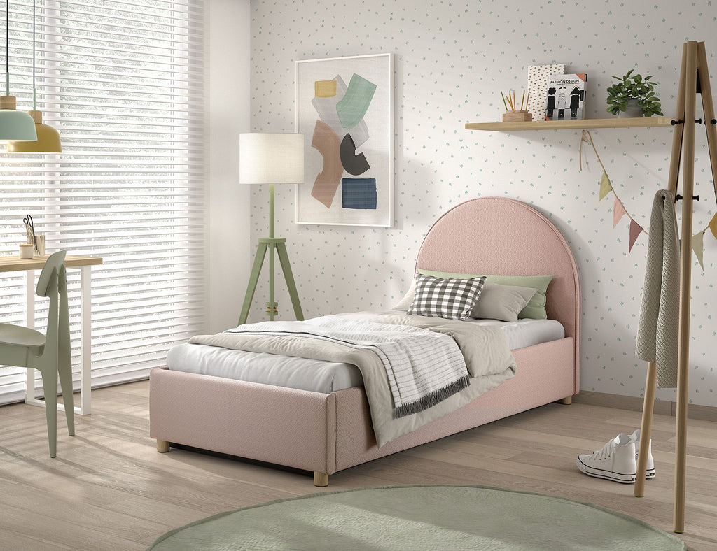 Clara Bed Storage. / Μονό ντυμένο κρεβάτι με αποθήκη