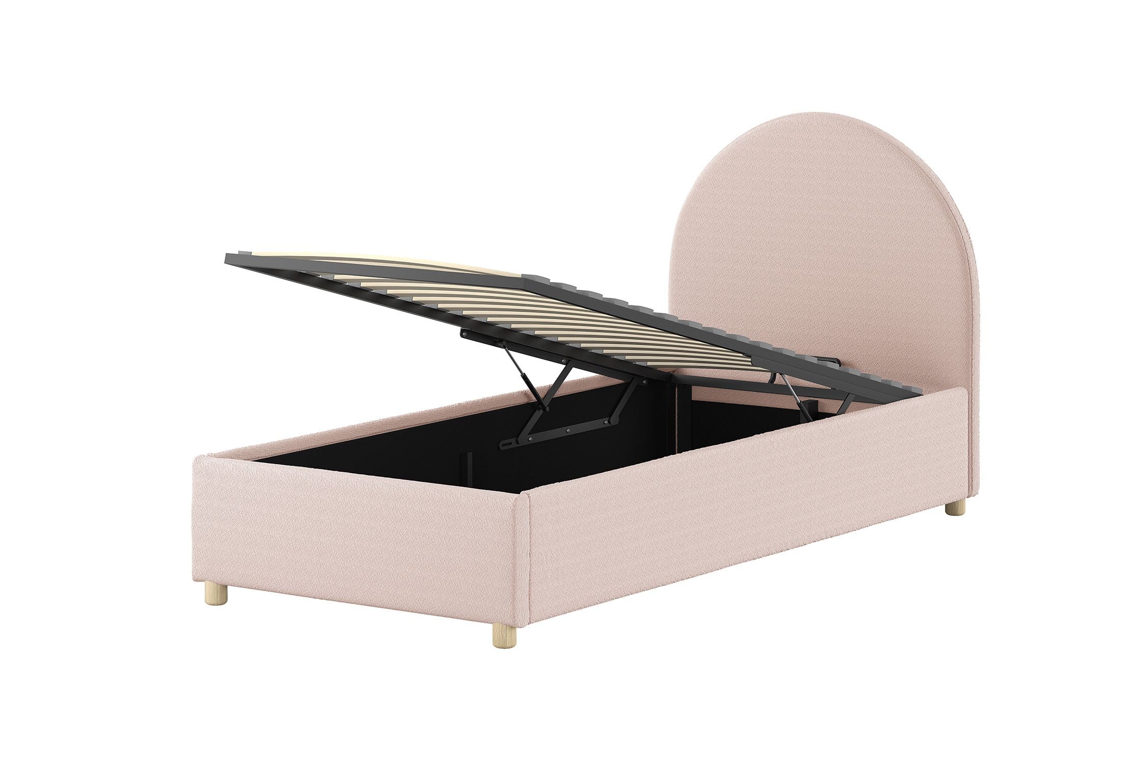 Clara Bed Storage. / Μονό ντυμένο κρεβάτι με αποθήκη