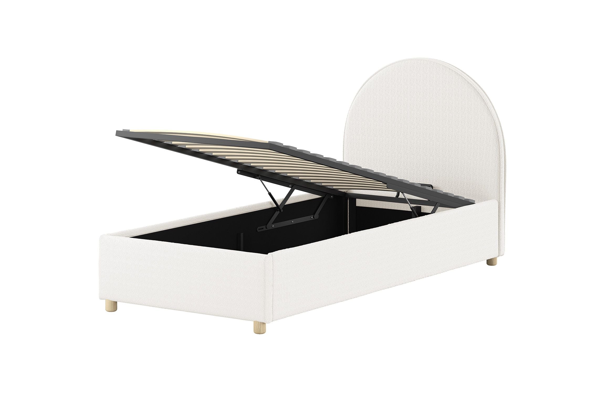 Clara Bed Storage. / Μονό ντυμένο κρεβάτι με αποθήκη