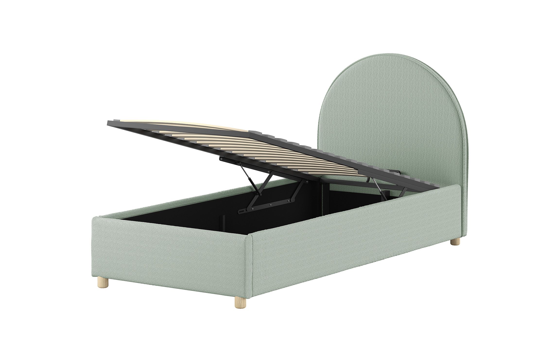 Clara Bed Storage. / Μονό ντυμένο κρεβάτι με αποθήκη