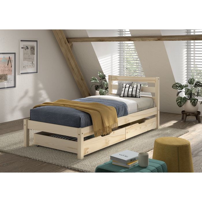 Pino Bed Vipack belgium / Μονό κρεβάτι μασίφ