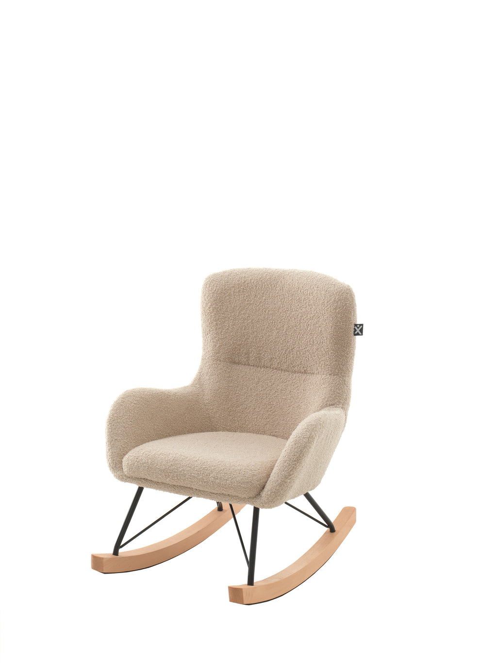 ROCKY ROCKING CHAIR MINI BOUCLÉ DAVIS BEIGE / Παιδική κουνιστή πολυθρόνα