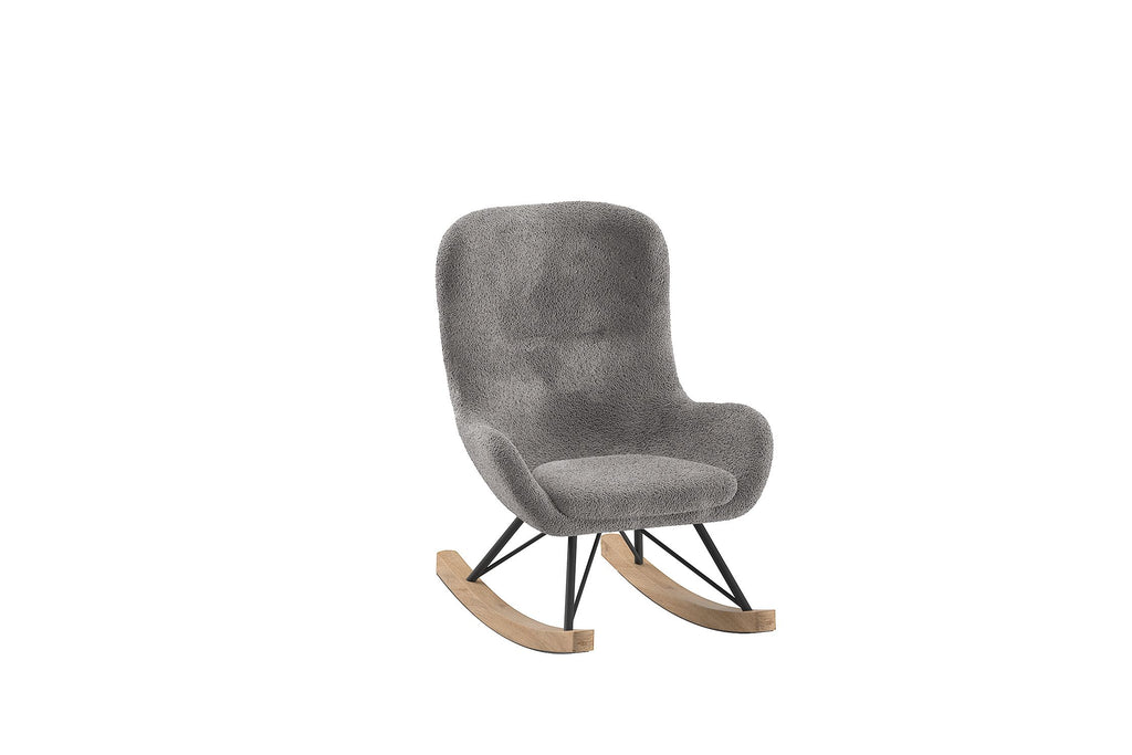 ROCKY ROCKING CHAIR MINI BOUCLÉ ANTHRAZIT / Παιδική κουνιστή πολυθρόνα