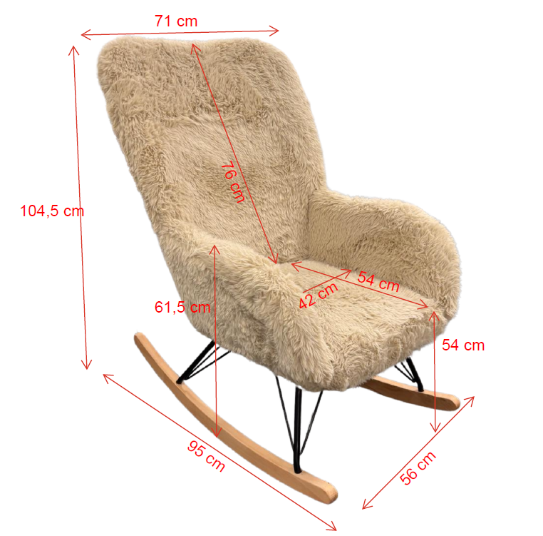 ROCKY ROCKING CHAIR MAXI MIKA BEIGE / Κουνιστή πολυθρόνα για τη Μαμά