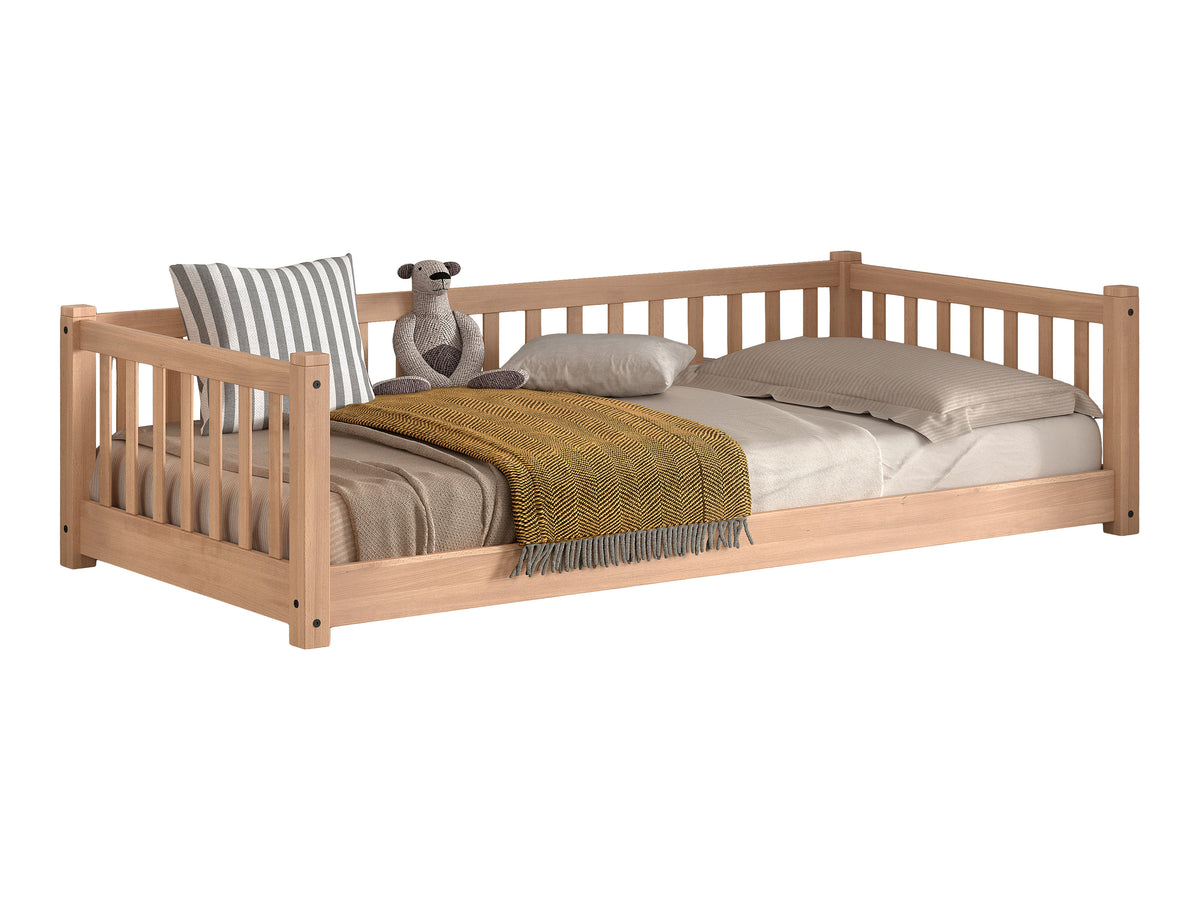 SEDA CABIN BED 90 x 200 cm BEECH NATURAL / Παιδικό κρεβάτι με πλάτη μασίφ οξιά