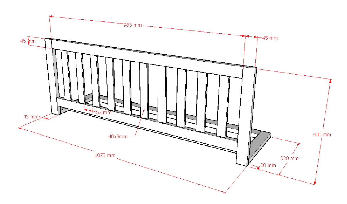 SEDA CABIN BED 90 x 200 cm BEECH NATURAL / Παιδικό κρεβάτι με πλάτη μασίφ οξιά