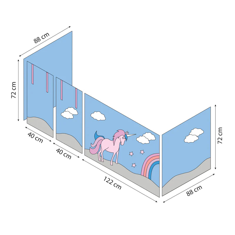 Hoppekids Unicorn Bed Curtain / Κουρτίνες Κουκέτας 