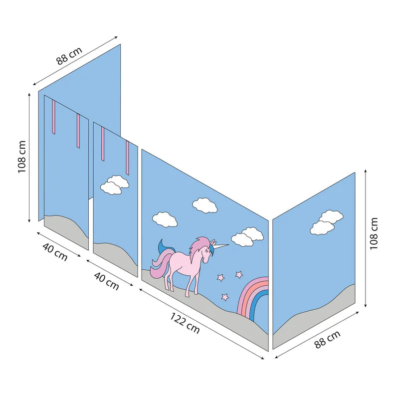 Unicorn Curtains for Bunk bed / Κουρτίνες κουκέτας