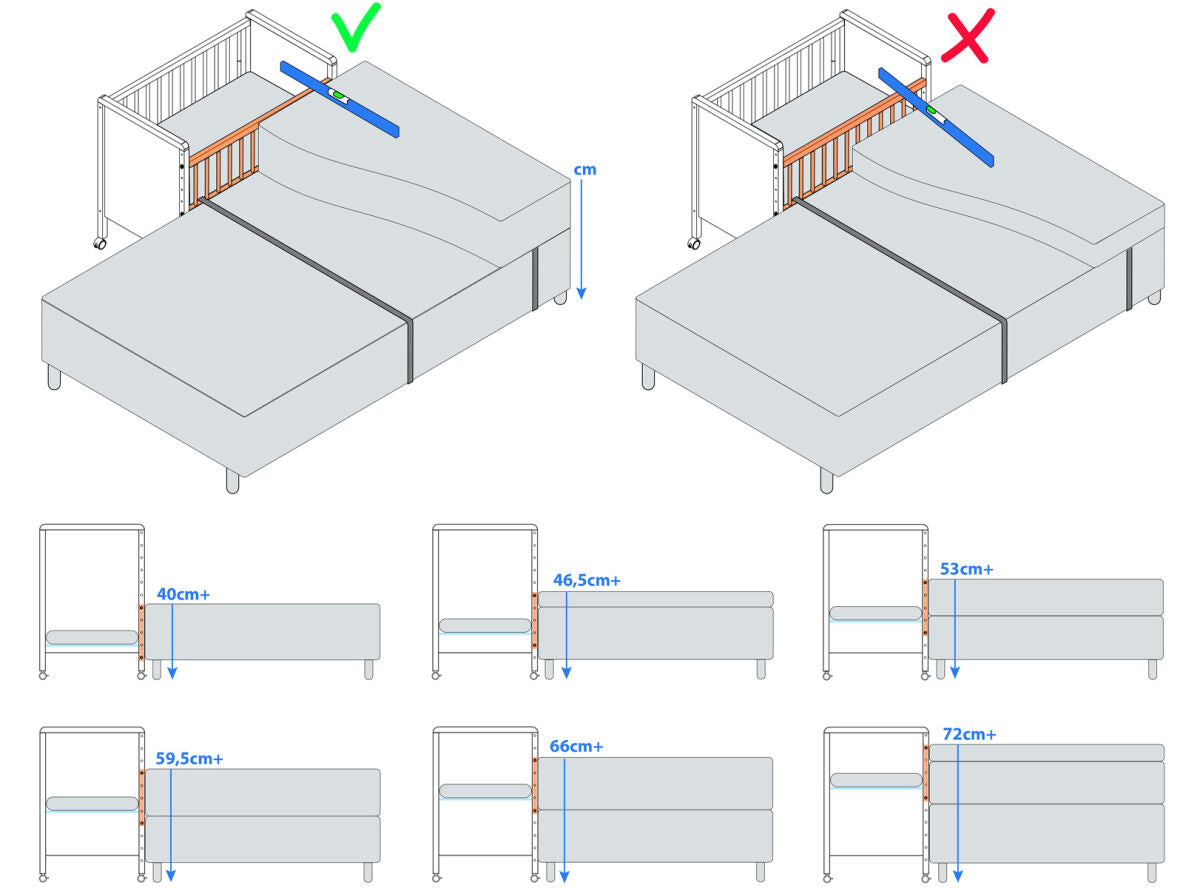 Co-sleeper 50x90 Flo White/Natural / Βρεφικό Κρεβατάκι 